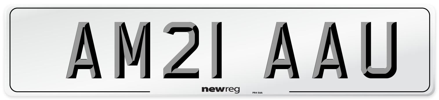 AM21 AAU Number Plate from New Reg